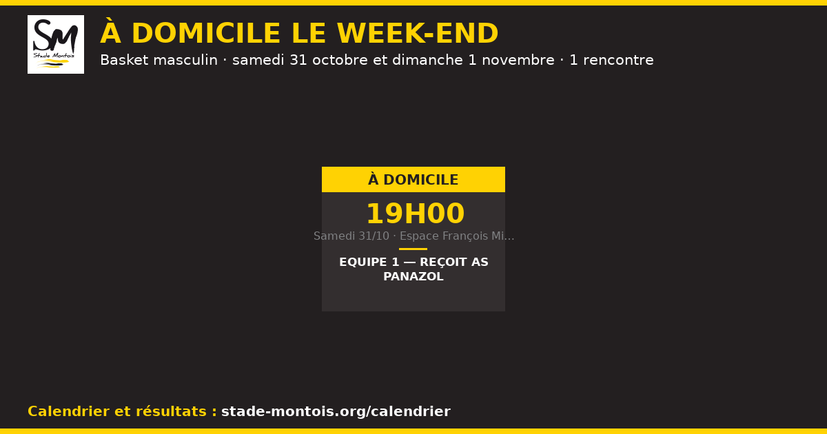 Les rencontres à domicile du Stade Montois ce week-end — Basket masculin